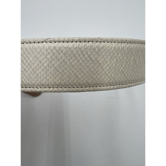 Carlisle White Belt with Gold Buckle - Picture 2 of 7